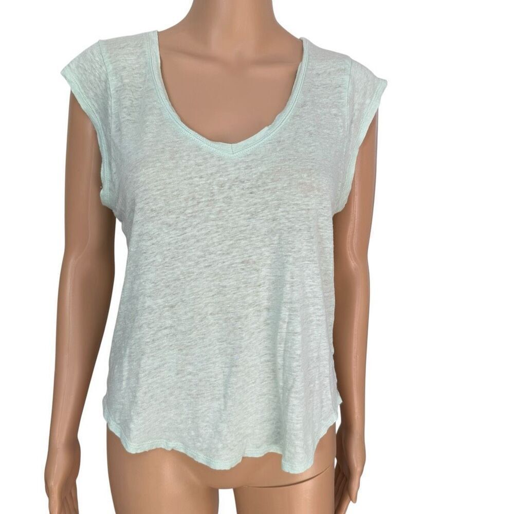 Express 100% linen mint green shirt size S
